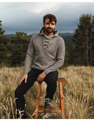Amundsen Boiled Hoodie Laced Heren (Maat - S, Kleur - Light Grey)