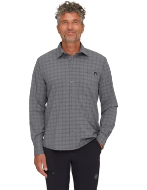 Mammut Lenni Longsleeve Shirt Heren (Maat - L, Kleur - Steel-Black)