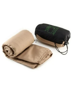 Cocoon Travelsheet, 100% Egyptian Cotton (Maat - 220 x 90 cm, Kleur - Khaki)