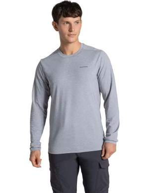 Craghoppers Nosilife Abel LS T-Shirt Heren (Maat - S, Kleur - Sft Grey Mrl)