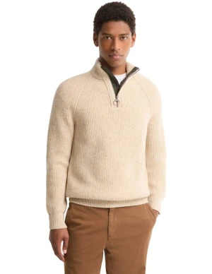 Barbour Essentials Fleck Half Zip Trui Heren (Maat - XL, Kleur - Pearl)
