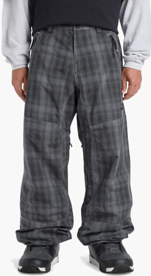 QUIKSILVER LIVE WIRE PANT  - MERCURY CHECK TRUE BLACK - Man