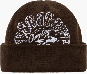 BS RABBIT BR DOUBLE SIDED ARTWORK BEANIE  - DARK BROWN - Unisex