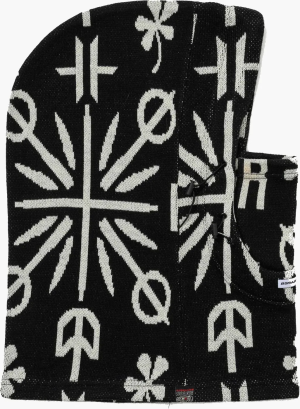 BS RABBIT JACQUARD DOUBLE STRING HOODWARMER