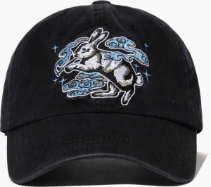 Bs Rabbit Smoking Rabbit Printed Cap Unisex