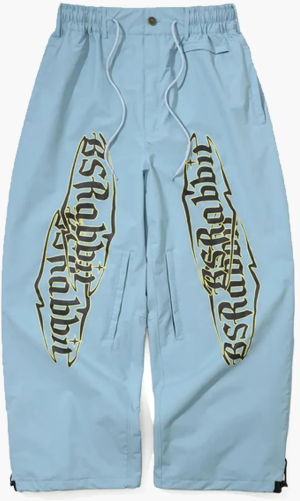 BS RABBIT VERTICAL PRINT SUPER WIDE VENTILATION PANTS