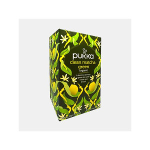PUKKA CLEAN CHA VERDE & MATCHA BIO 20 SAQUETAS