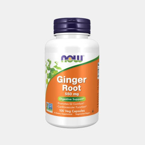 NOW GINGER ROOT 550mg 100 CAPSULAS VEGETAIS