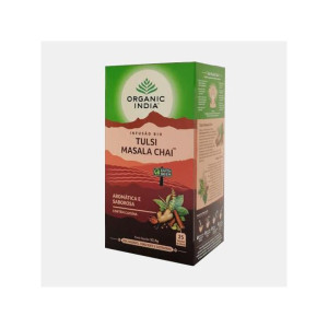 ORGANIC INDIA INFUSAO BIO TULSI MASALA CHAI 25 SAQUETAS