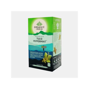 ORGANIC INDIA INFUSAO BIO TULSI PEPPERMINT 25 SAQUETAS