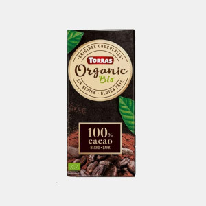 TORRAS CHOCOLATE NEGRO S/ACUCAR 100% CACAU BIO 100g