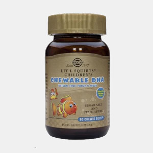 SOLGAR DHA MASTIGAVEL SABOR A FRUTA 90 CAPSULAS