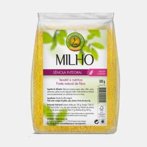 CEM POR CENTO SEMOLA DE MILHO INTEGRAL