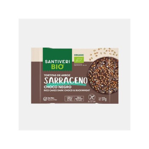 SANTIVERI GALETES DE ARROZ SARRACENO CHOCO NEGRO 37g