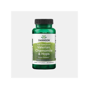 SWANSON FULL SPECTRUM VALERIAN, CHAMOMILE+ HOPS 60 CAPSULA
