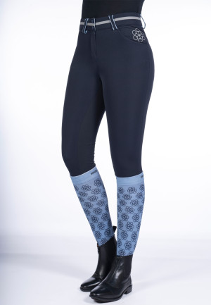 Bryczesy HKM "Bloomsbury Belmtex" Deep Blue