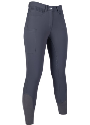 Bryczesy zimowe damskie HKM "Rosewood Silikon" Grey