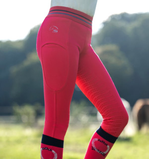 Legginsy dziecięce HKM "Aymee Full Silicone" Pink