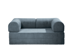 Canapé convertible Likeepli 180x200cm - Velours côtelé Bleu