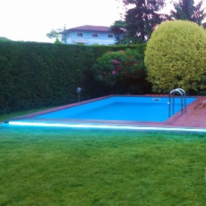 Piscine Italia Piscina in legno fuori terra JARDIN 8x5 - kit interrata - liner sabbia