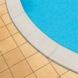 Piscine Italia Bordo piscina color Sabbia per piscina ovale Skyblue 10,00x4,16 m
