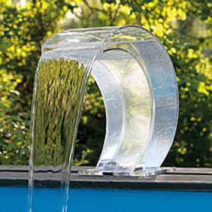 Piscine Italia Cascata MAMBA LED in acrilico per piscina fuori terra o interrata