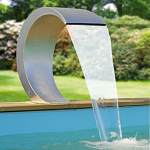 Piscine Italia Cascata OASI in acciaio inox per piscina fuori terra o interrata