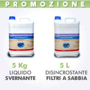 Piscine Italia 5 L Svernante + 5 L Disincrostante filtri a sabbia