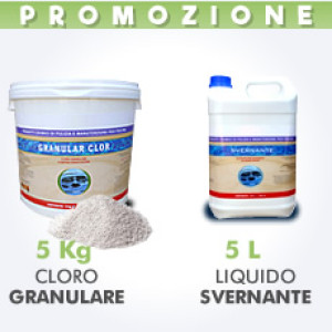 Piscine Italia 5 Kg Cloro granulare + 5 L Svernante
