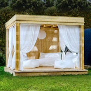 Piscine Italia Gazebo da giardino Garden Cube SET A - 3x3m