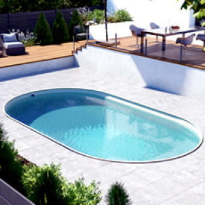 Piscine Italia Piscina interrata ovale in acciaio SKYSAND 600-h.150cm-EASY