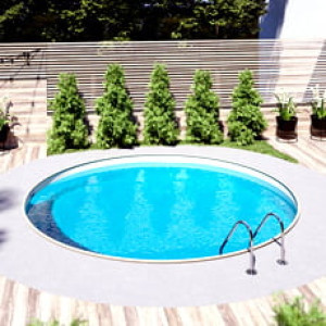 Piscine Italia Piscina interrata in acciaio circolare SKYSAND 400-h.120cm-DELUXE