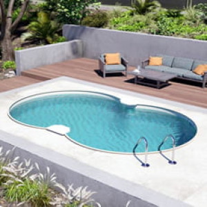 Piscine Italia Piscina interrata in acciaio forma a otto SKYSAND 855-h150cm-EASY