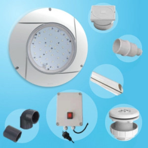 Piscine Italia Kit proiettore LED RGB per piscine in pannelli e Futura