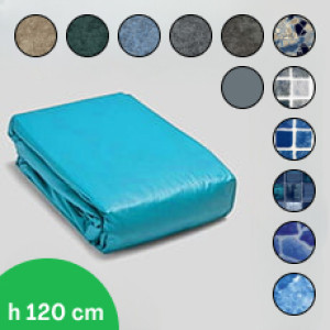 Piscine Italia Liner PVC 75/100 STAMPATO per piscina interrata 10x4 - H 120 cm