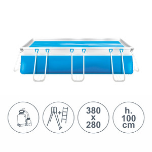 Piscine Italia Piscina fuoriterra tubolari LAGUNA BASIC EASY 3,80x2,80 m - h.100 cm