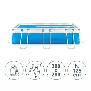 Piscine Italia Piscina fuoriterra tubolari LAGUNA BASIC EASY 3,80x2,80 m - h.125 cm