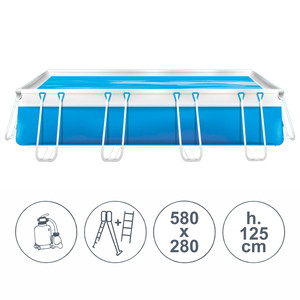 Piscine Italia Piscina fuoriterra tubolari LAGUNA BASIC SENIOR 5,80x2,80 m - h.125 cm