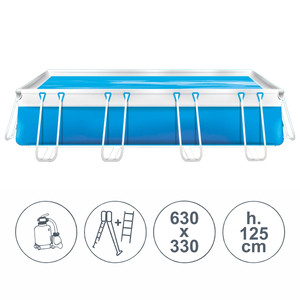Piscine Italia Piscina fuoriterra tubolari LAGUNA BASIC SENIOR 6,3x3,3 m - h.125 cm