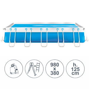 Piscine Italia Piscina fuoriterra tubolari LAGUNA LARGE SENIOR 9,80x3,80 m - h.125 cm
