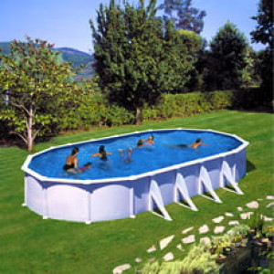 Piscine Italia Piscina fuori terra GRE acciaio ovale 915x470x1,32 ATLANTIS KITPROV918