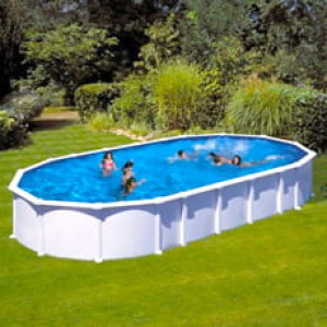 Piscine Italia Piscina fuori terra GRE acciaio Ovale 915x470x1,32 HAITI KITPROV9188