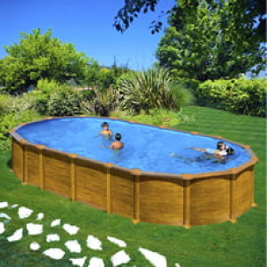 Piscine Italia Piscina fuori terra GRE acciaio Ovale 730x375x1,32 AMAZONIA PROV7388WO