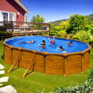 Piscine Italia Piscina fuori terra GRE acciaio ovale 610x375x1,32 MAURITIUS PROV618WO