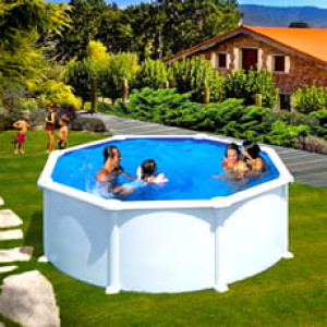 Piscine Italia Piscina fuori terra GRE in acciaio rotonda 350x1,32 ATLANTIS KIT PR358