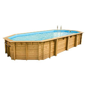 Piscine Italia Piscina in legno fuori terra AZURA 750x400 - Liner azzurro