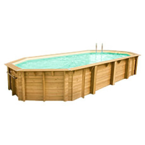 Piscine Italia Piscina in legno fuori terra AZURA 750x400 - Liner sabbia