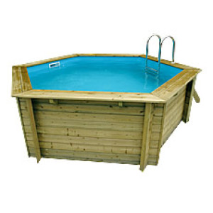 Piscine Italia Piscina in legno fuori terra da giardino AZURA 410
