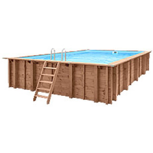 Piscine Italia Piscina in legno fuori terra rettangolare JARDIN CARRE 8x5
