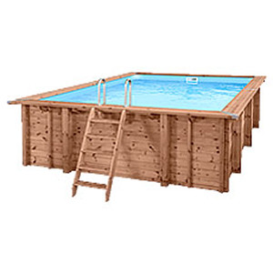 Piscine Italia Piscina in legno fuori terra rettangolare JARDIN CARRE 6x2,85